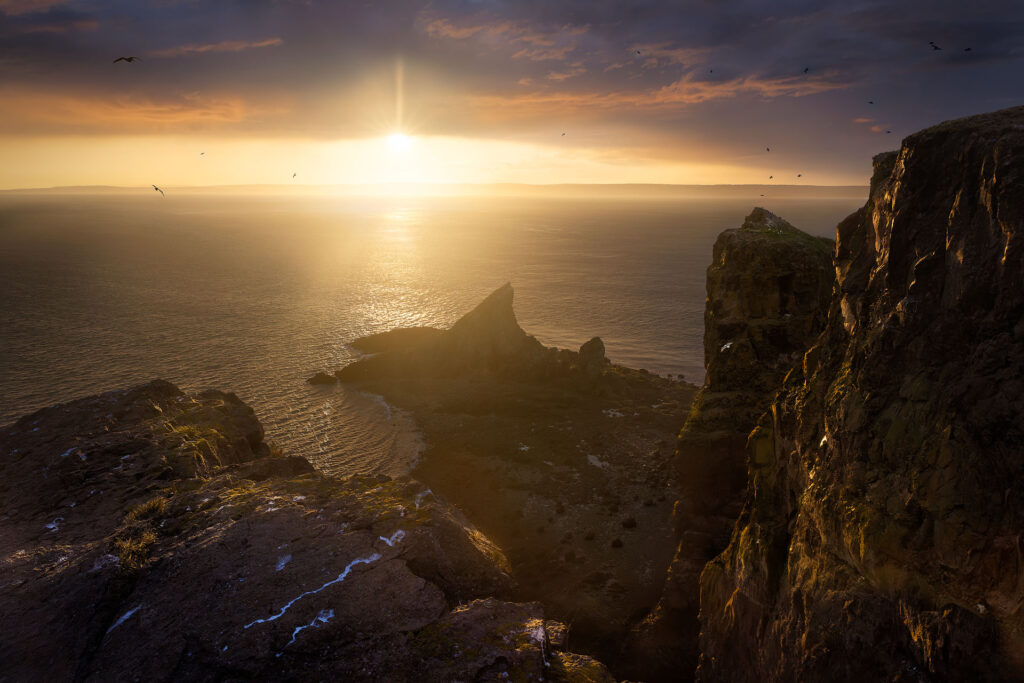 Golden light over cape split